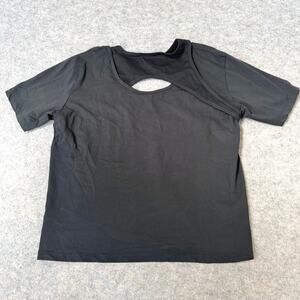 Dion Lee Unisex Black Asymmetrical Holster Designer Tee T-Shirt Shirt Size L